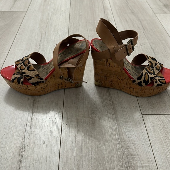 Sam Edelman leopard cork wedges - Picture 6 of 7